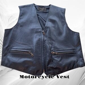 Leather Motorcycle Vest